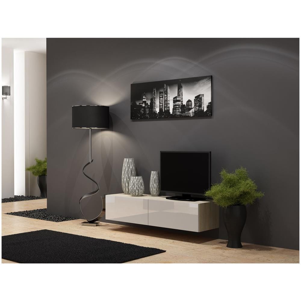 Tavolo Per Televisione Rtv Vigo140 So /b Bianco Laminato Legno Mdf Truciolare 140 X 30 X 40 Cm - Foto 1