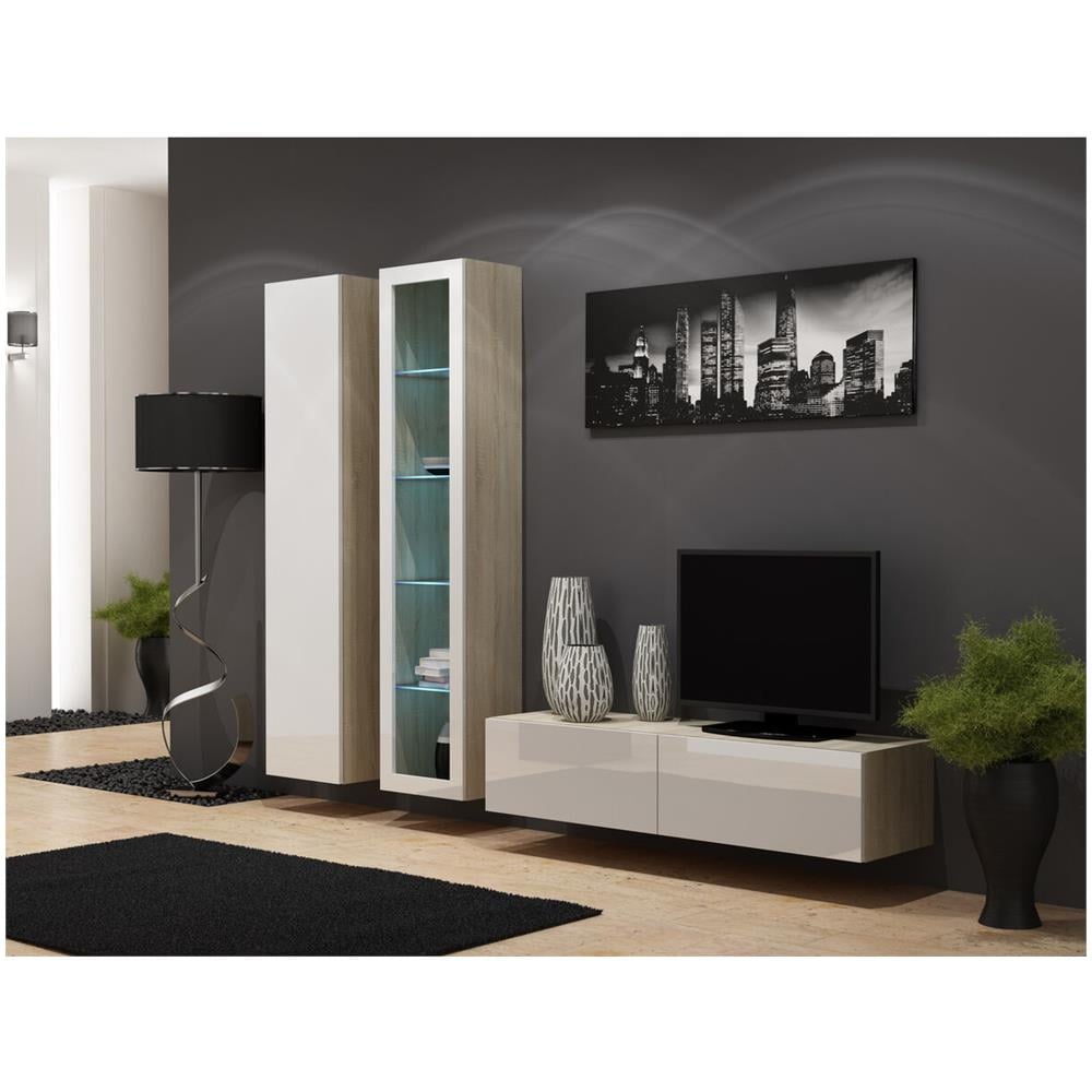 Tavolo Per Televisione Rtv Vigo140 So /b Bianco Laminato Legno Mdf Truciolare 140 X 30 X 40 Cm - Foto 2