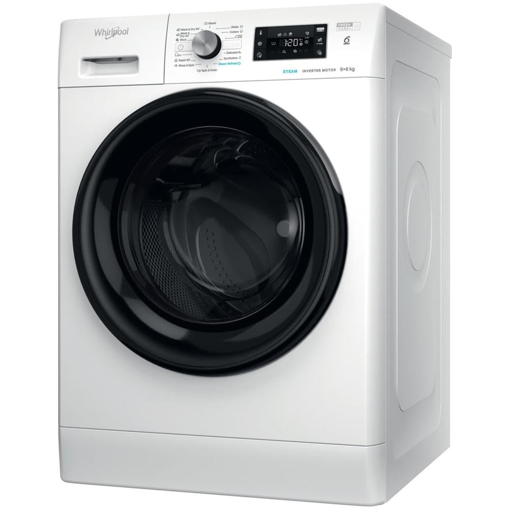 Lavatrice asciugatrice FFWDB864349BVEE Velocita 1400 giri Capacita 8 kg Classe D Colore Bianco - Foto 1