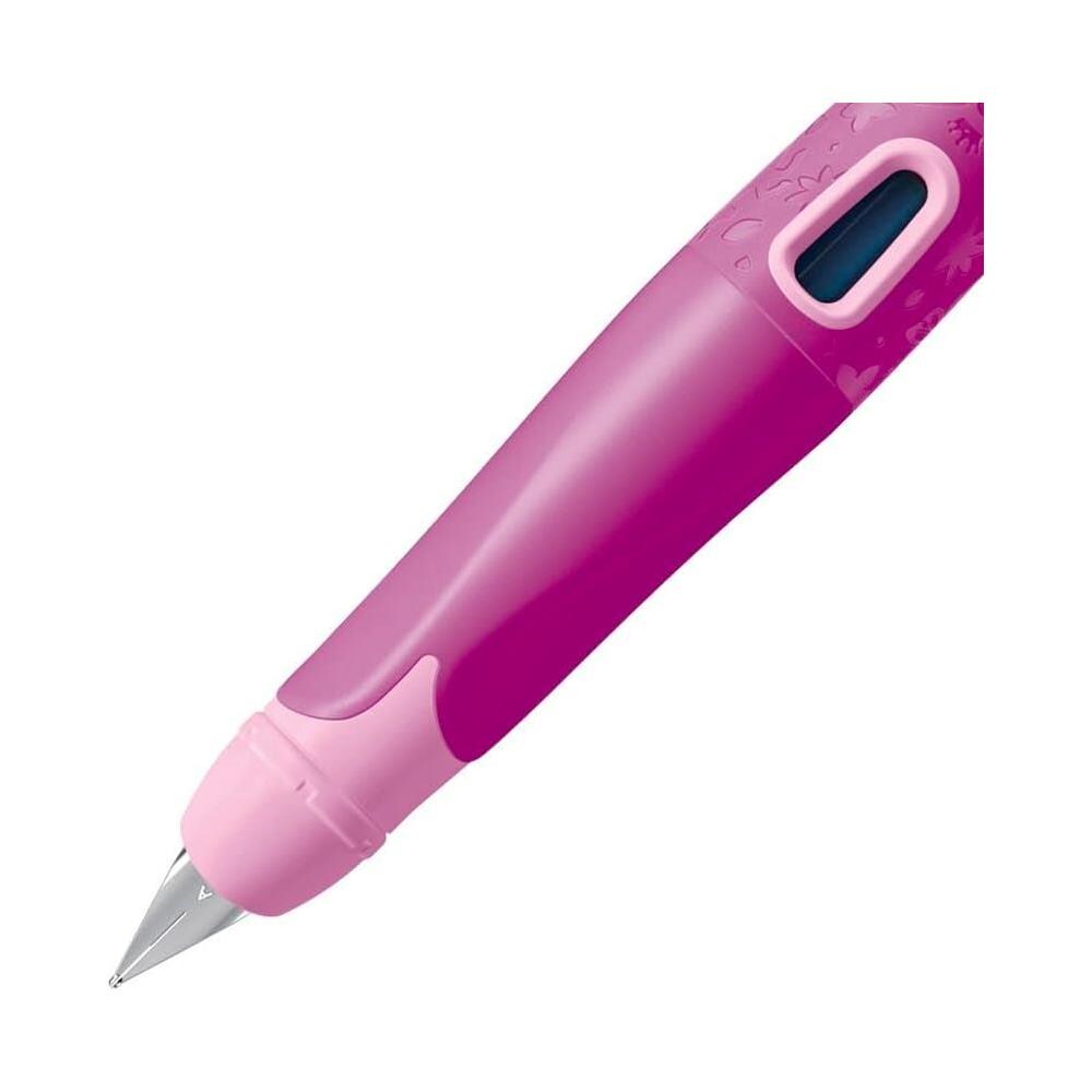 EASYbirdy - Penna Stilografica Ergonomica - 3D DreamWorld Edition - Rosa - per Destrimani - Punta Principiante - Cartuccia Blu inclusa - Foto 2