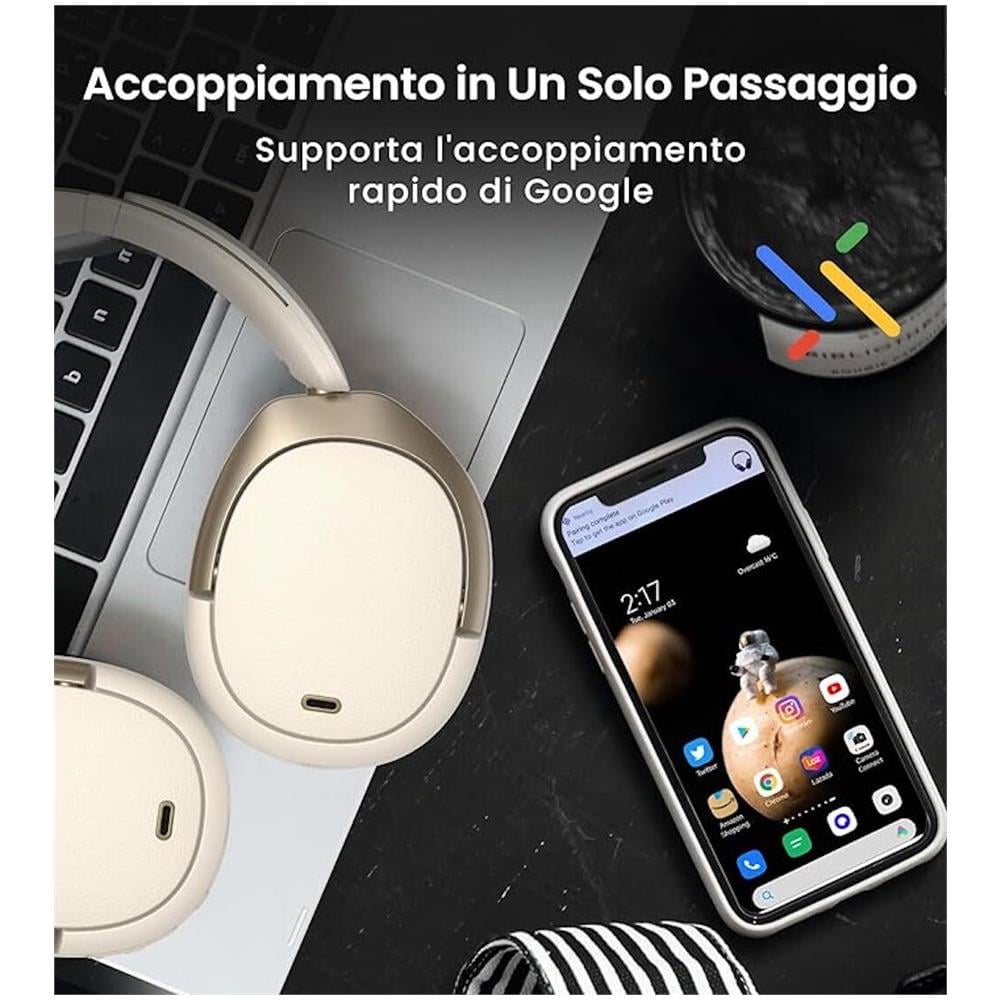 WH950NB Cuffie over-ear Bluetooth ANC, LDAC Hi-Res, batteria 55h, EQ tramite App, nero - Foto 1