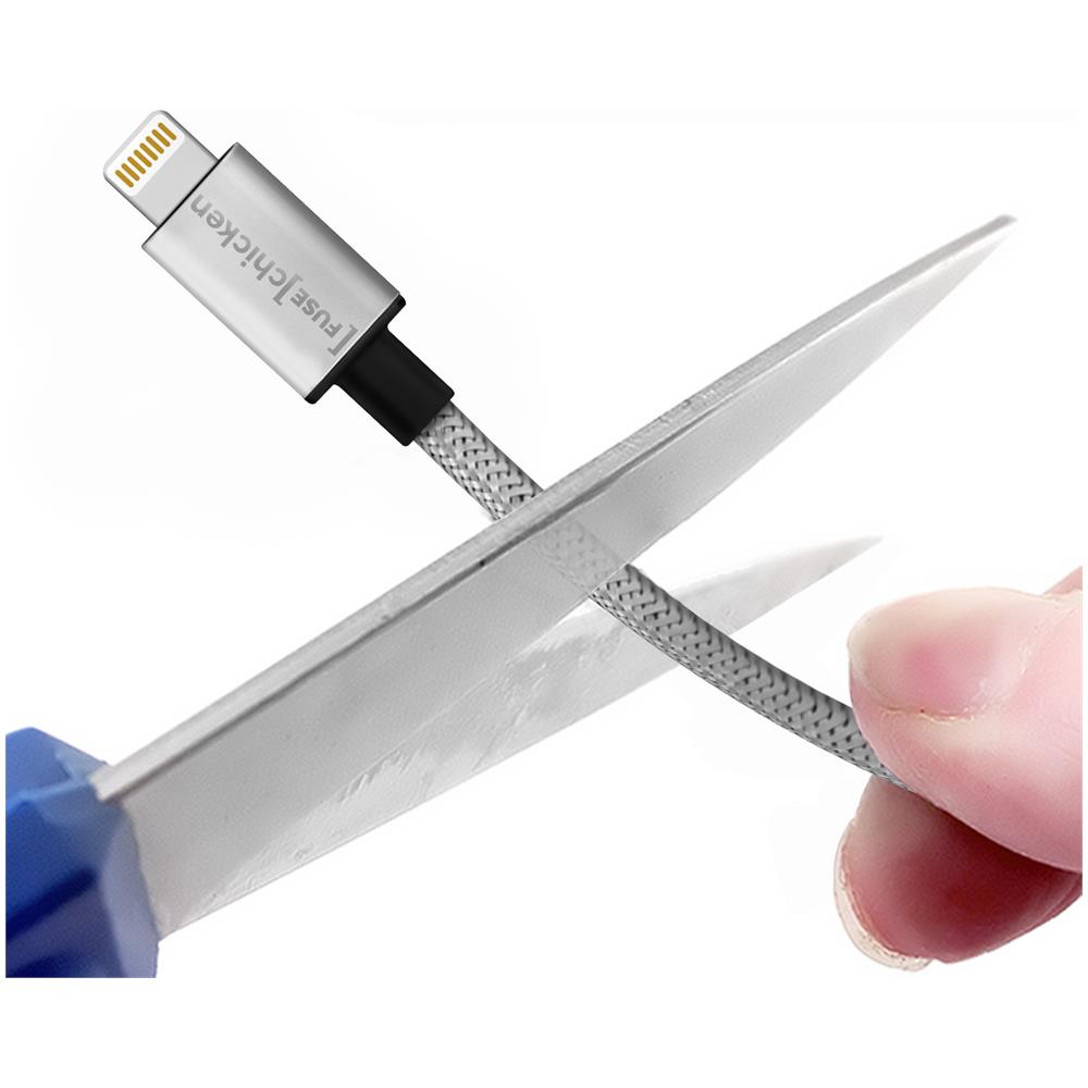 Cavo Lightning Armour Charge Fuse Chicken Acciaio 1m Ricarica Sincronizzazione - Foto 2