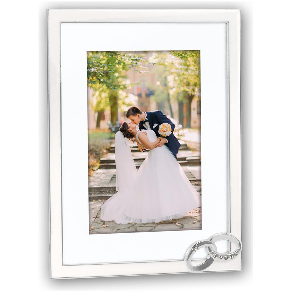 Cornice portafoto verticale Mariage 10x15 con anelli matrimonio - Foto 1