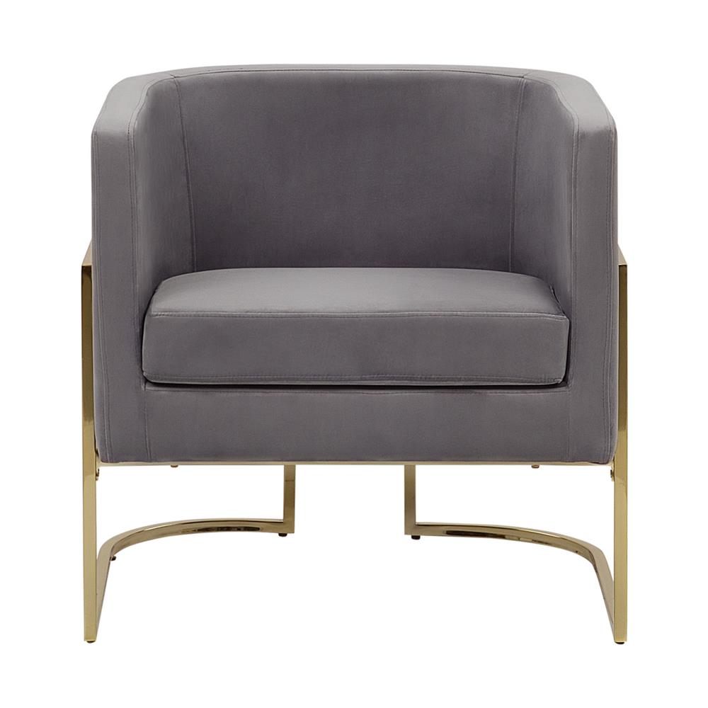 Poltrona In Velluto Grigio Sirkka - Foto 2