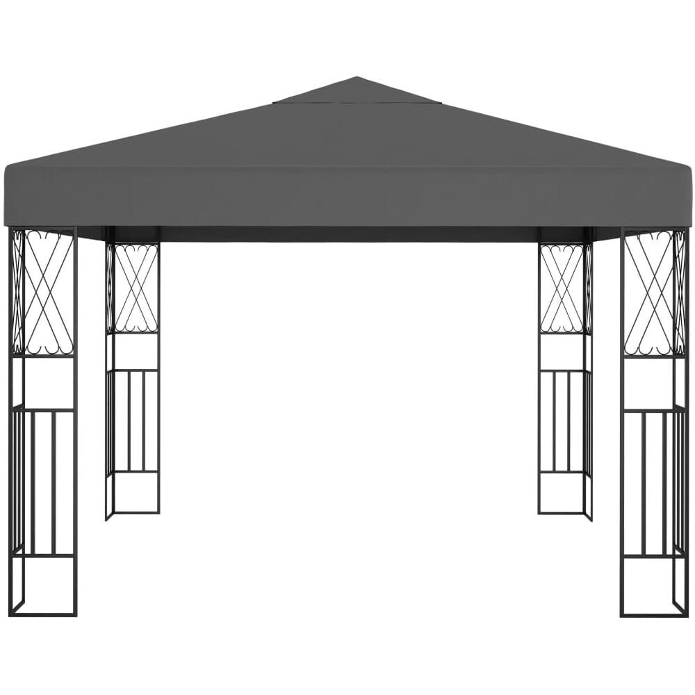 Gazebo 3x3 M Antracite In Tessuto - Foto 5