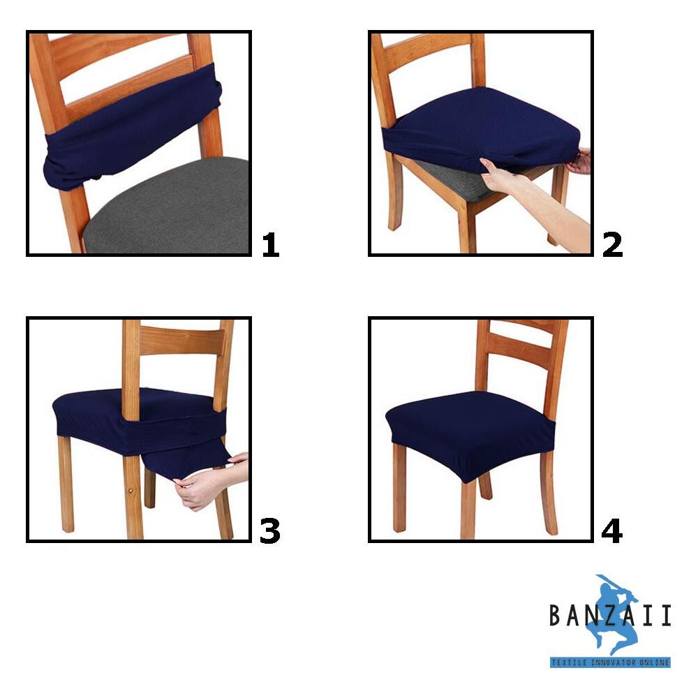Set 2 Coprisedia Universale Senza Schienale Subito Fatto Per Sedie Da Ufficio, Cucina, Sala Da Pranzo, Camera, Hotel O Ristorante In Tessuto Super Elasticizzato Made In Italy Panna - Foto 6