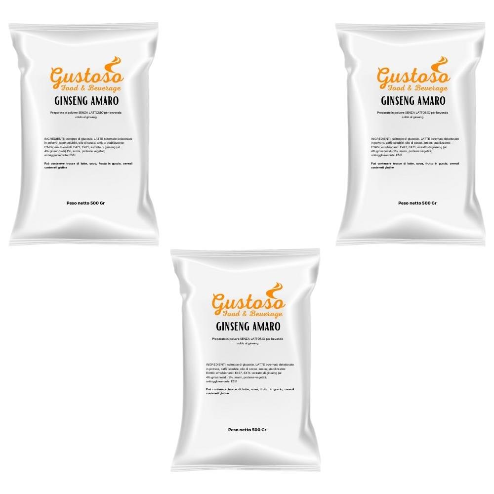Preparato In Polvere Per Bevanda Calda Ginseng Amaro 3 Buste Da 500 Gr - Foto 1