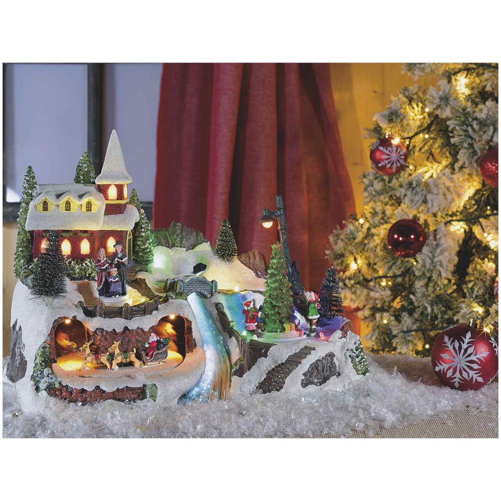 Decorazione Natalizia Animata Carillon Natalizio Con Luci Suoni E Movimento Idea Regalo Per Il Natale - Foto 2