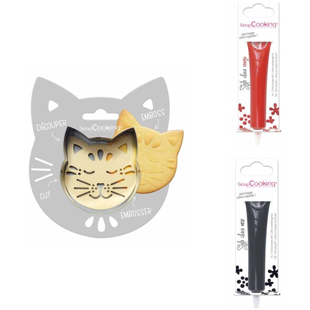Kit Biscotti Di Sollievo Per Gatti + 2 Penne Di Cioccolato Rosso E Fondente - Foto 1