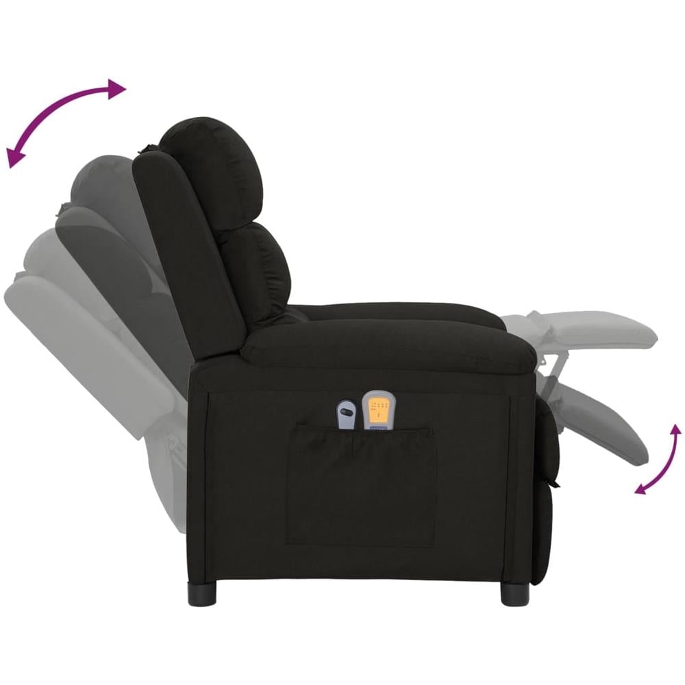 Poltrona Massaggiante Elettrica Nera in Tessuto - Foto 8