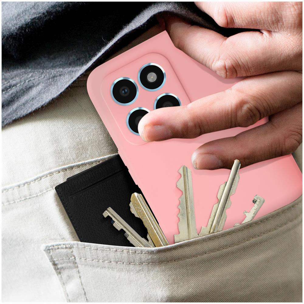Cover Per Honor 70 Lite, Honor X8 5g E X6 Semi-rigido Soft-touch Rosa - Foto 2