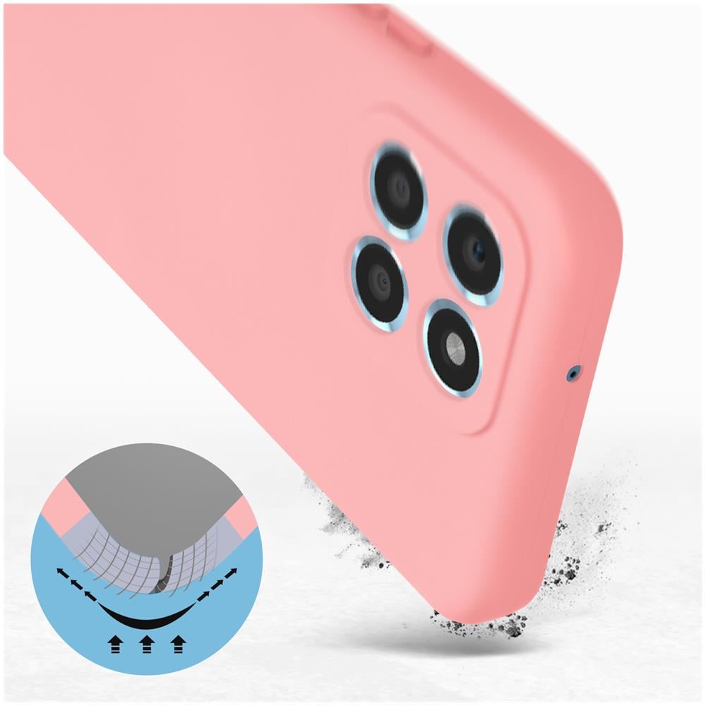Cover Per Honor 70 Lite, Honor X8 5g E X6 Semi-rigido Soft-touch Rosa - Foto 5