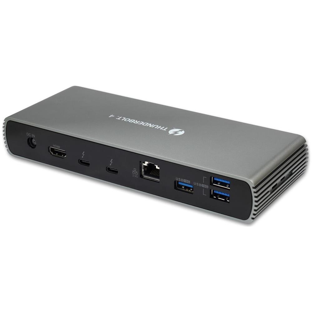 GLB232005 replicatore di porte e docking station per laptop Cablato Thunderbolt 4 Alluminio, Nero - Foto 2