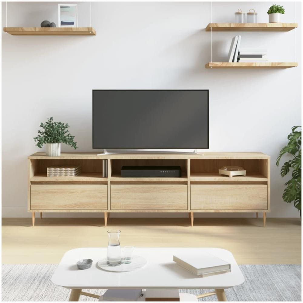Mobile Porta Tv Rovere Sonoma 150x30x44,5 Cm Legno Multistrato - Foto 1