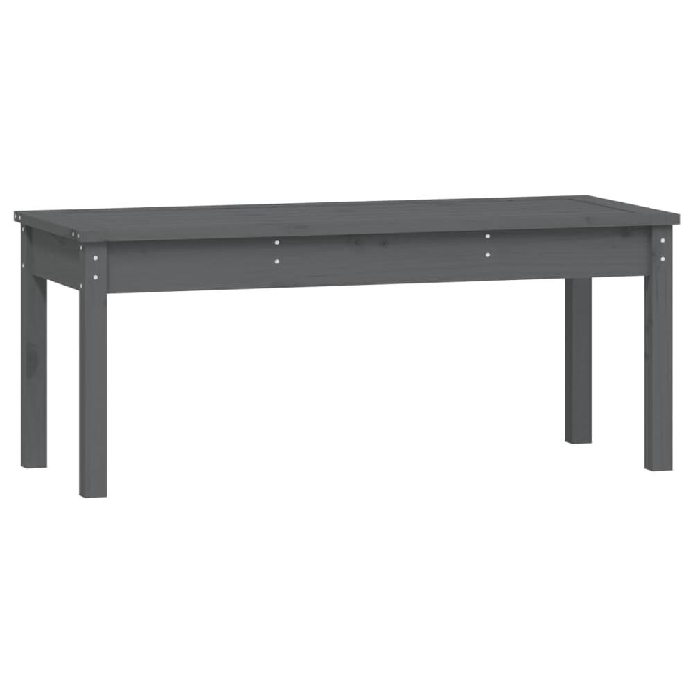 Panca da Giardino Grigia 109x44x45 cm Legno Massello di Pino - Foto 2