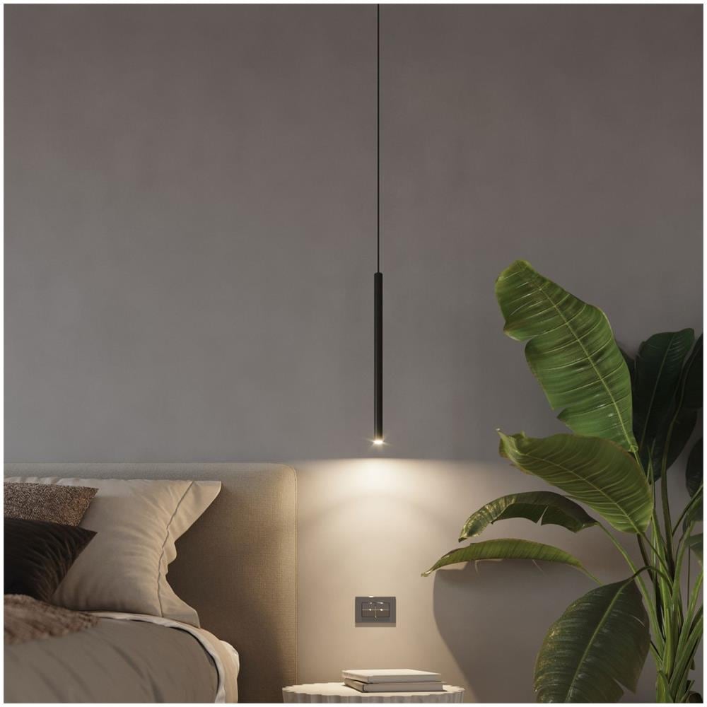 Sollux Lighting Lampada A Sospensione Pastelo 5p Nero Sl.1176 - Moderno Lampade A Sospensione Nero 110x25x25 Cm - Foto 7