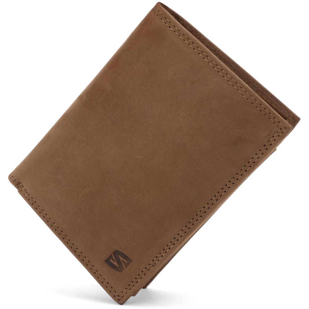 Portafoglio da uomo in pelle premium, ""Manager"", Marrone - Foto 1