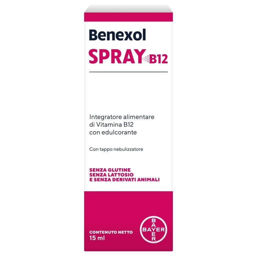 Benexol Spray Integratore Alimentare con Vitamina B12 Ad Alto Dosaggio, con Edulcorante, Flacone da 15ml - Foto 1