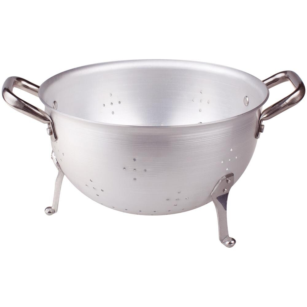 Colapasta 3 Piedi Semisferico Con Due Maniglie Inox 2mm - Diametro Cm 20 - Foto 1