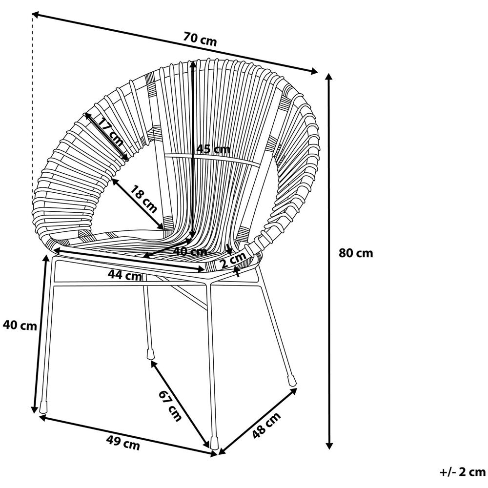 Sedia In Rattan Nera Sarita - Foto 2