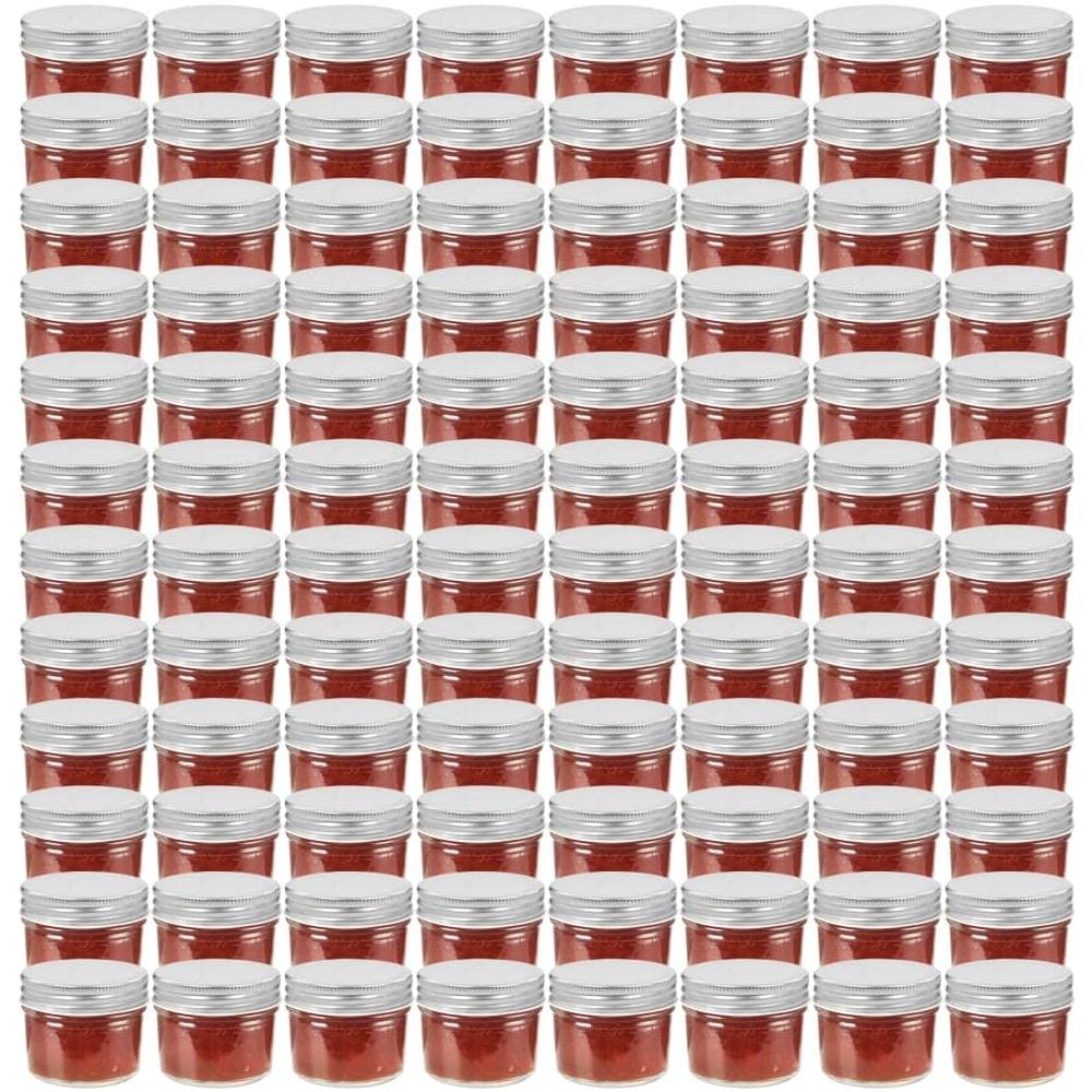 Vaso Per Marmellata In Vetro Coperchio Argento 96 Pz 110 Ml - Foto 1