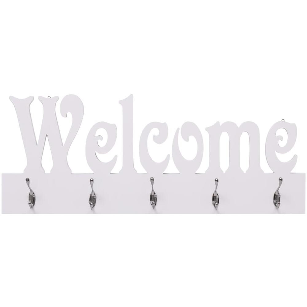 Appendiabiti A Muro Welcome Bianco 74x29,5 Cm - Foto 2