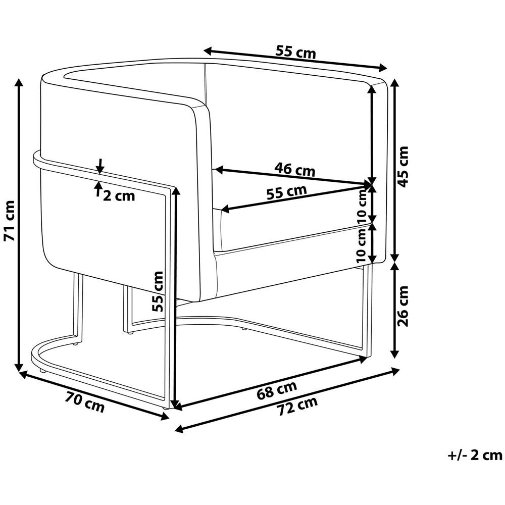 Poltrona In Velluto Blu Scuro Sirkka - Foto 2
