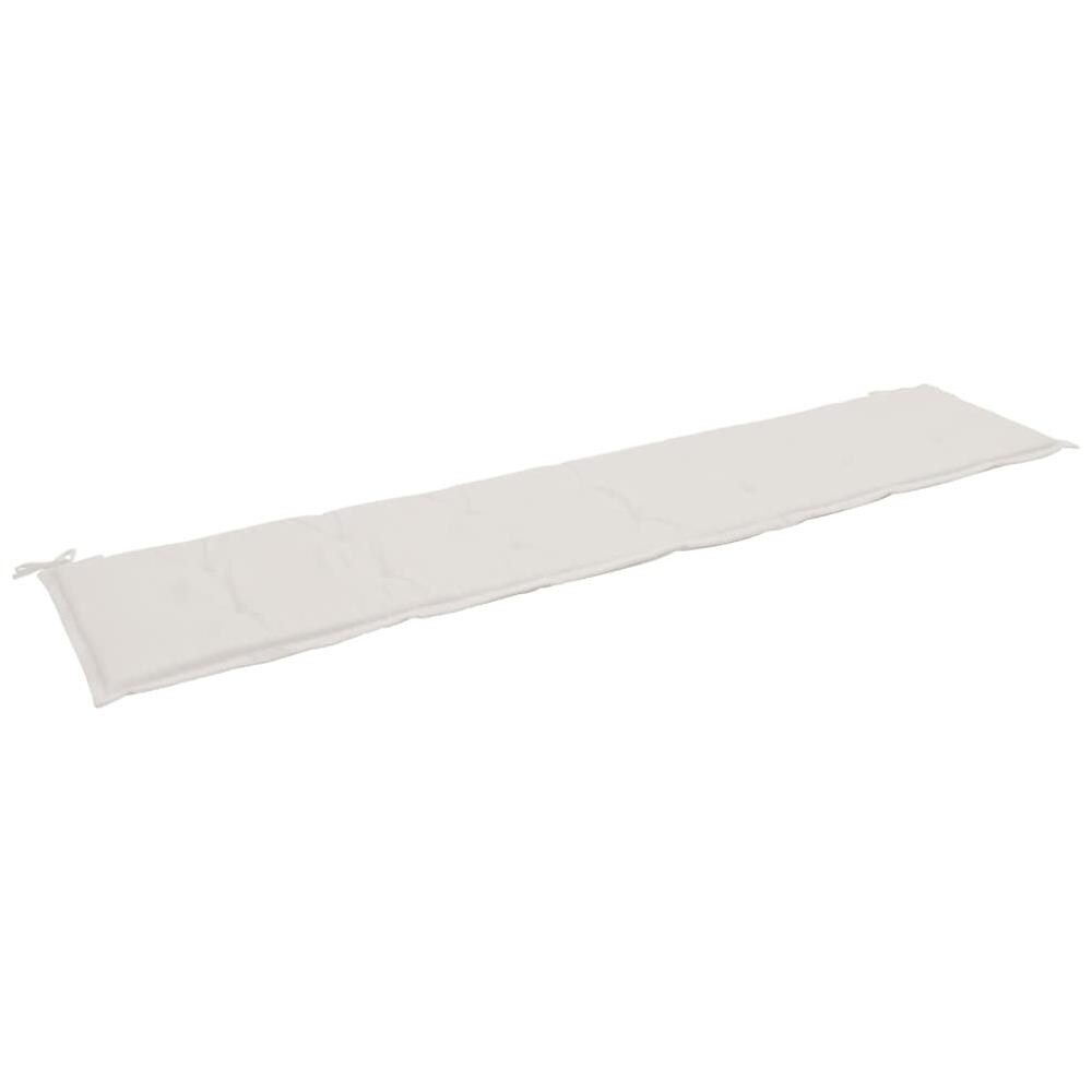 Cuscino per Panca da Giardino Crema 200x50x4 cm - Foto 1