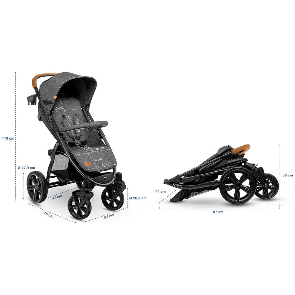 Annet Passeggino Leggero Pieghevole Regorabile Con Posizione Sdraiata Con Ruote Eva Cappottina Xxl Con Zanzariera Coprigambe Portabibite Fino 22 Kg - Foto 6