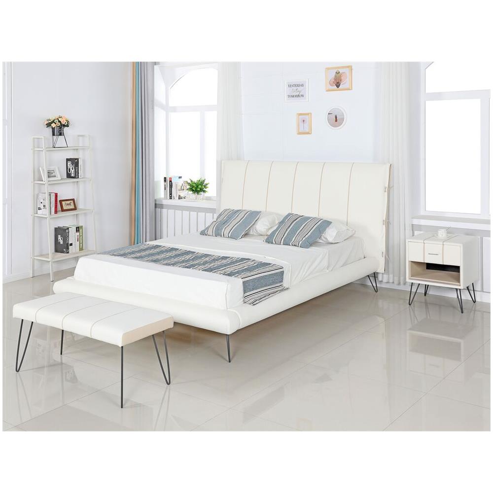 Comodino In Similpelle Bianco Betin - Foto 2