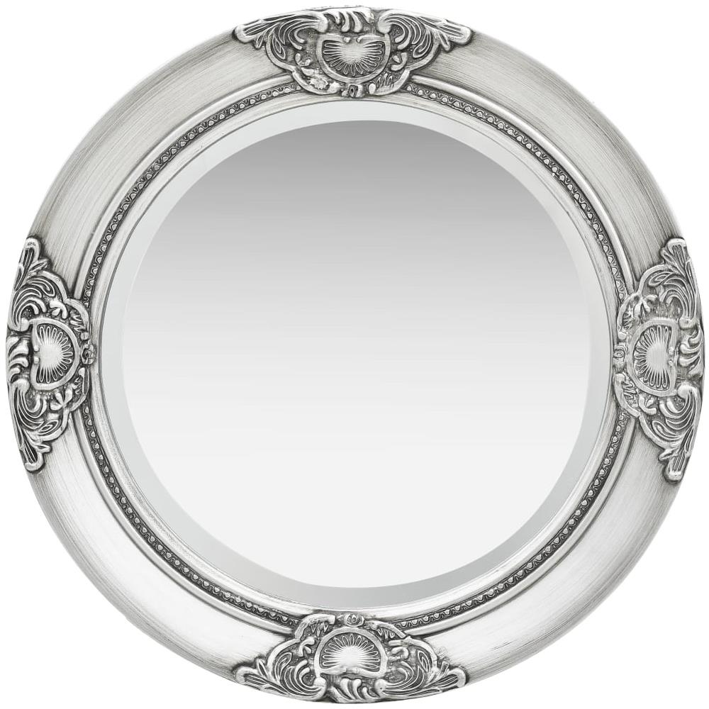 Specchio Da Parete Stile Barocco 50 Cm Argento - Foto 1