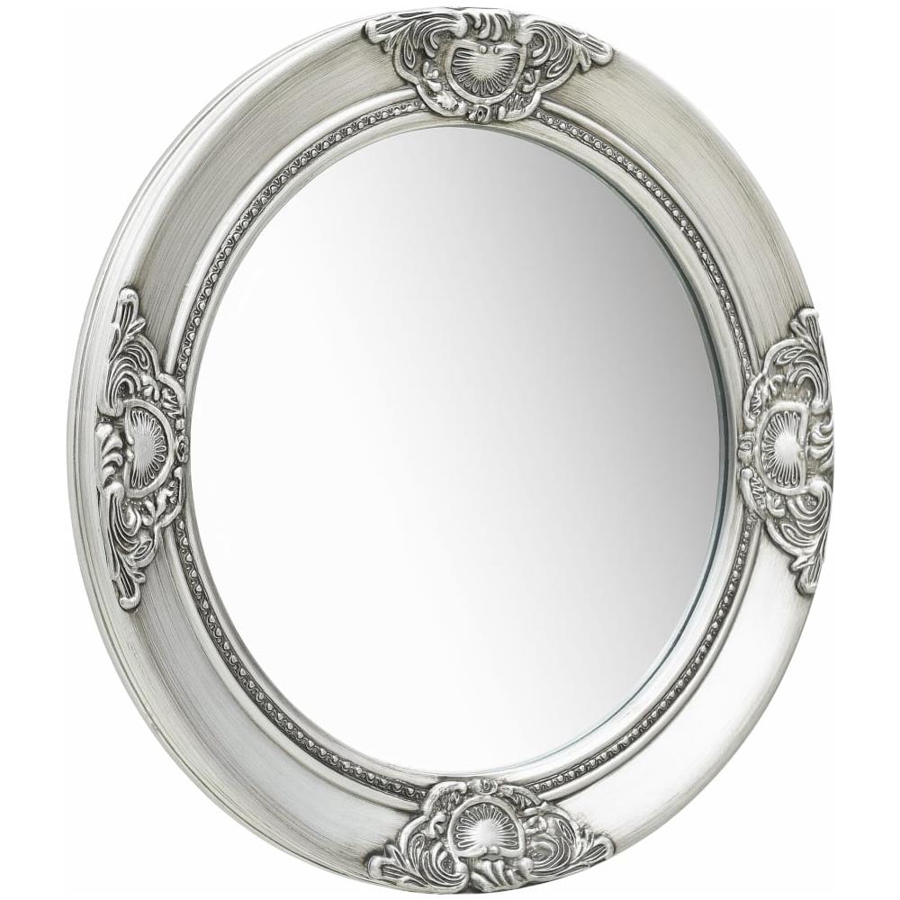 Specchio Da Parete Stile Barocco 50 Cm Argento - Foto 2
