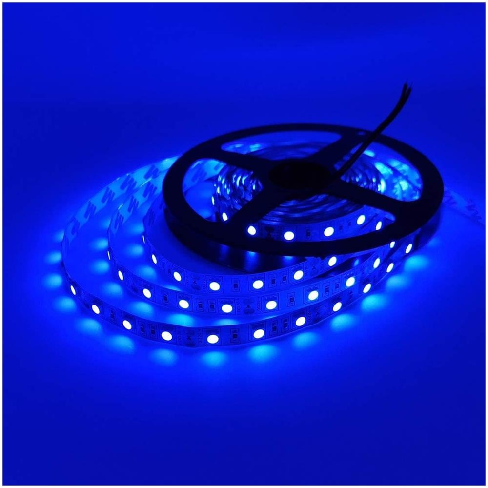 Striscia A Led Luce Blu Smd 5050-1m Bobina Con Strip Adesivo Da 5 Metri 300 Led - Foto 1