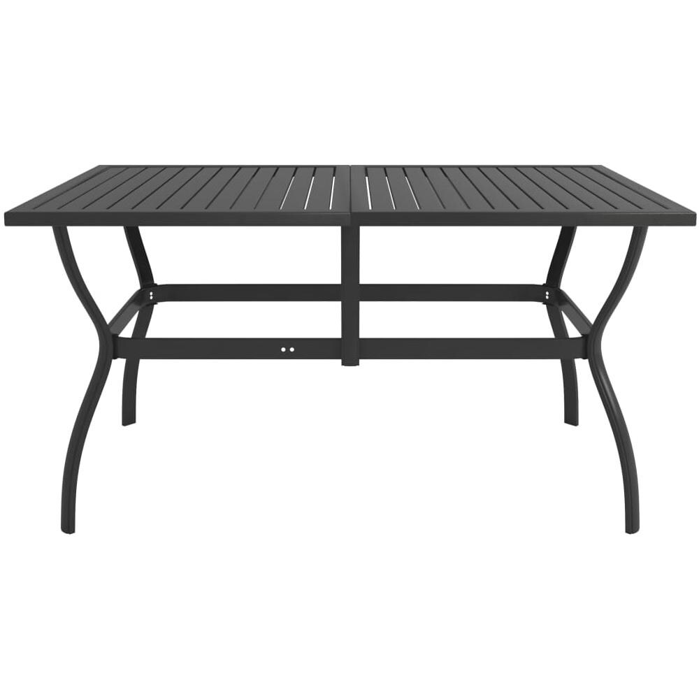 Tavolo Da Giardino Antracite 140x80x72 Cm In Acciaio - Foto 2