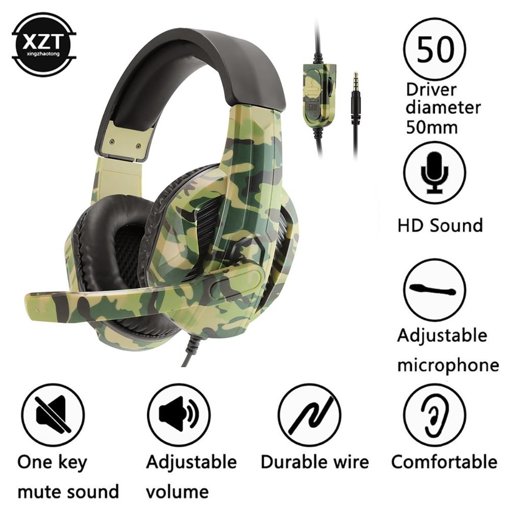 HTN - Cuffie Da Gioco Mimetiche Con Jack Aux Da 3,5 Mm Cuffie Cablate Gamer  Cuffie Da Gioco Cool Con Microfono Per Ps4 Xbox One Pc Phone | cuffie /  cuffie - ePRICE