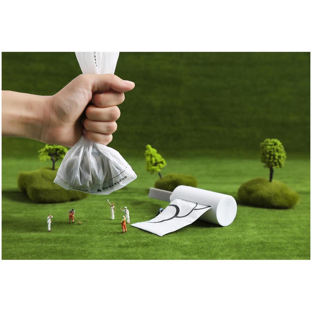 Dispenser Per Rifiuti Per Cani Set 1 Dispenser Con 1 Rotolo Di Ricarica, Ecologico, Facile Da Usare, Sacchetti: 30x22 Cm, Dispenser: 14/8,2 Cm X 3,8 Cm - Foto 2