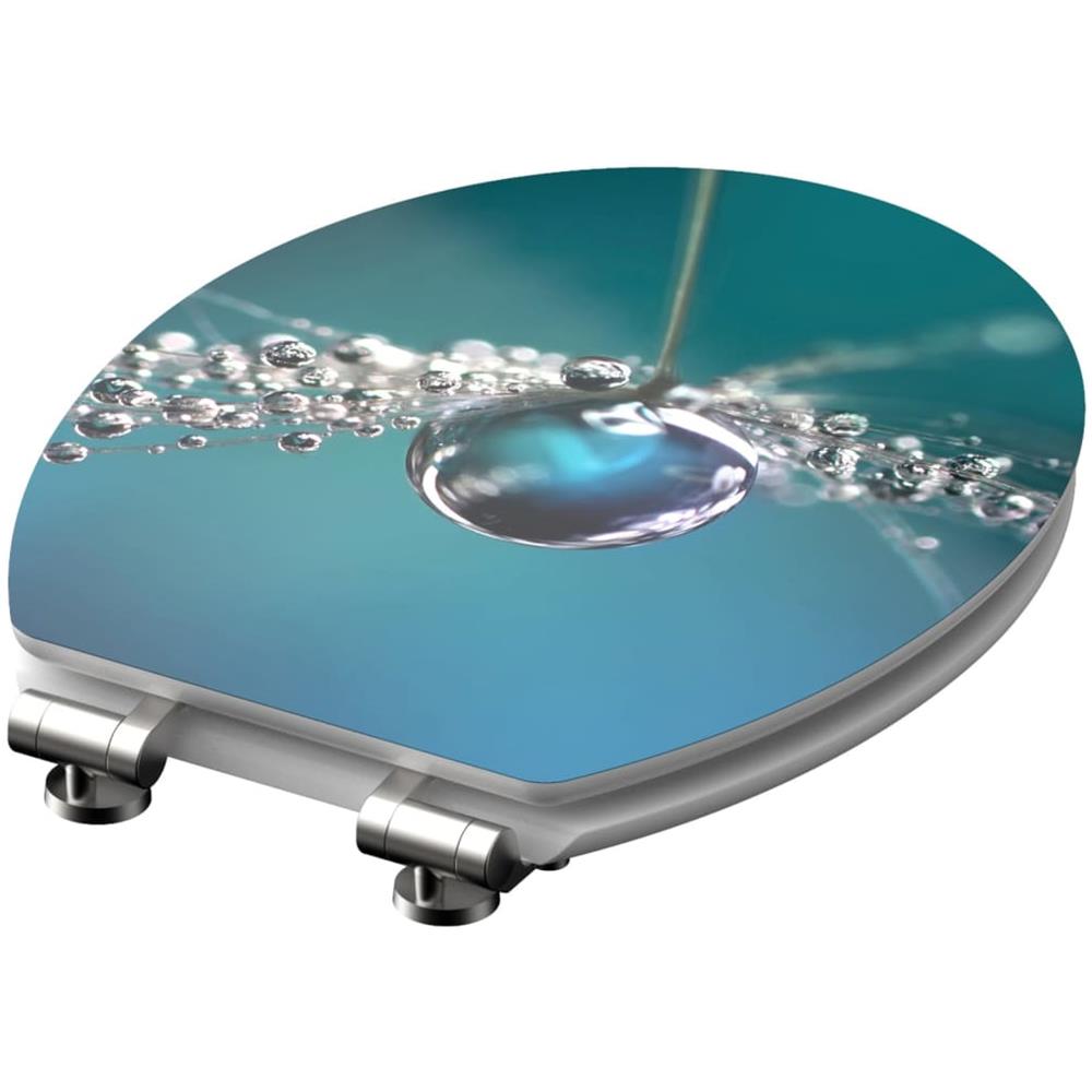 Tavoletta WC Lucida con Chiusura Ammortizzata WATER DROP MDF - Foto 2