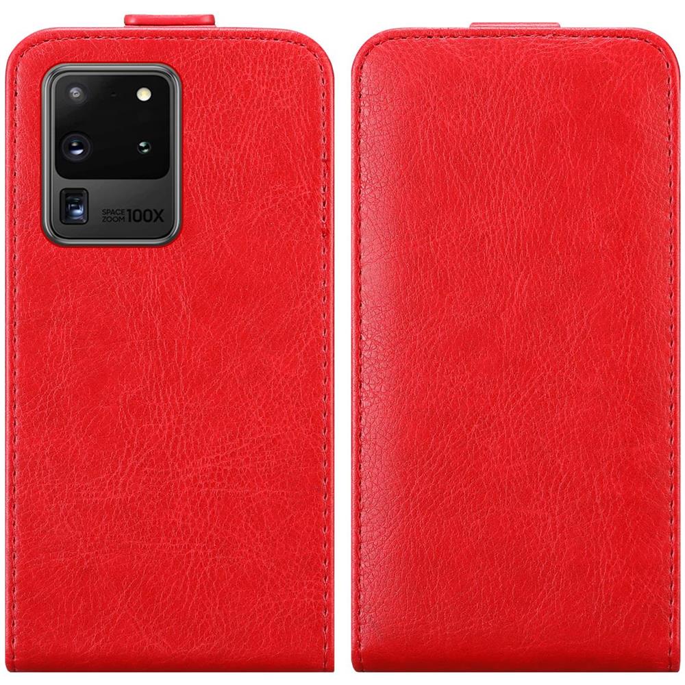Custodia Compatibile Con Samsung Galaxy S20 Ultra In Rosso Mela - Coperchio Protettivo In Design Flip Con Chiusura Magnetica - Foto 8