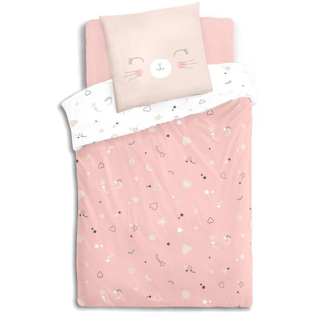 Biancheria Da Letto Per Bambini 140x200 Cm, Rosa - Foto 1