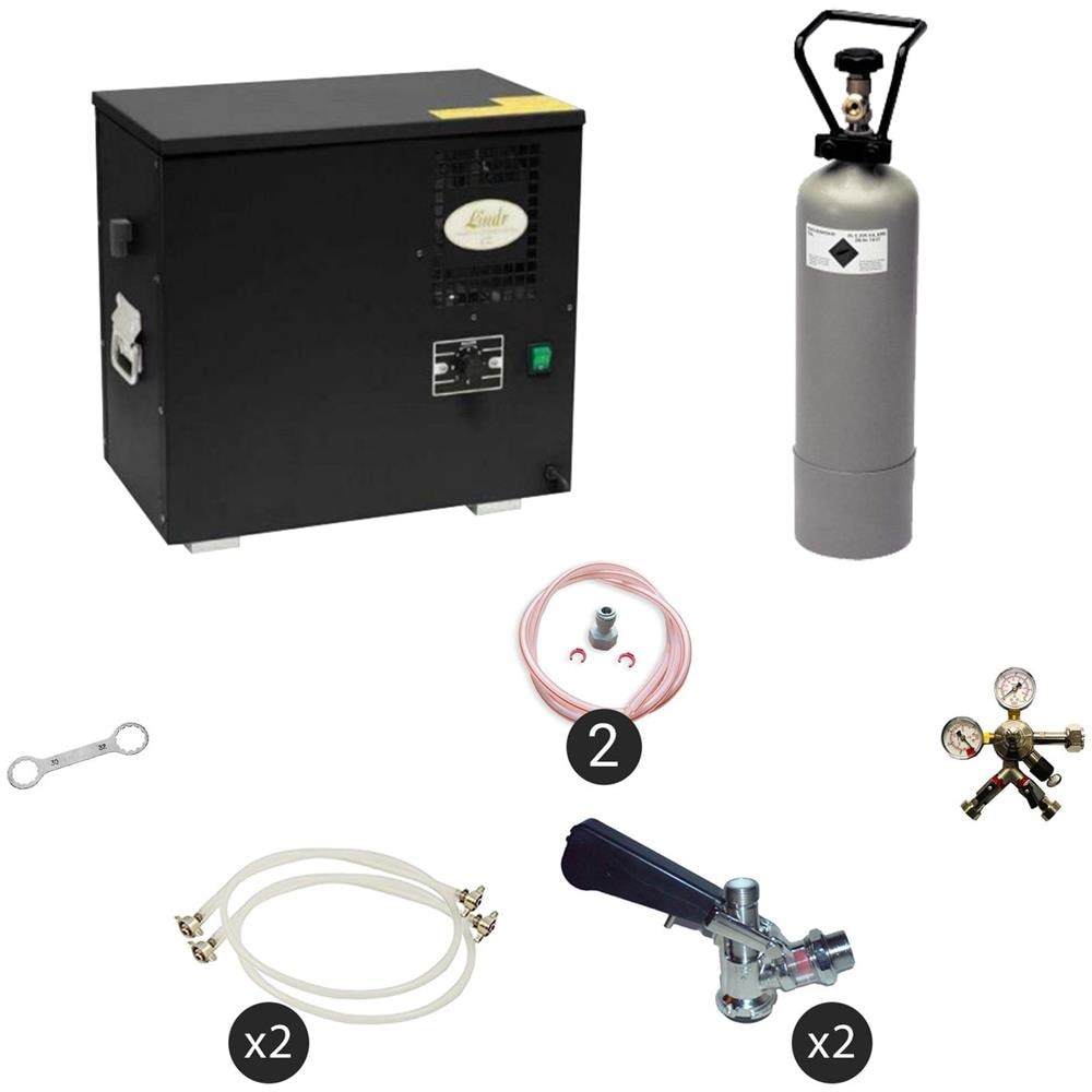 Set Completo Spillatore Birra Dispenser Birra Macchina Per Birra - As-40 2-linee Keg Senza Keg 2 Senza - Foto 1