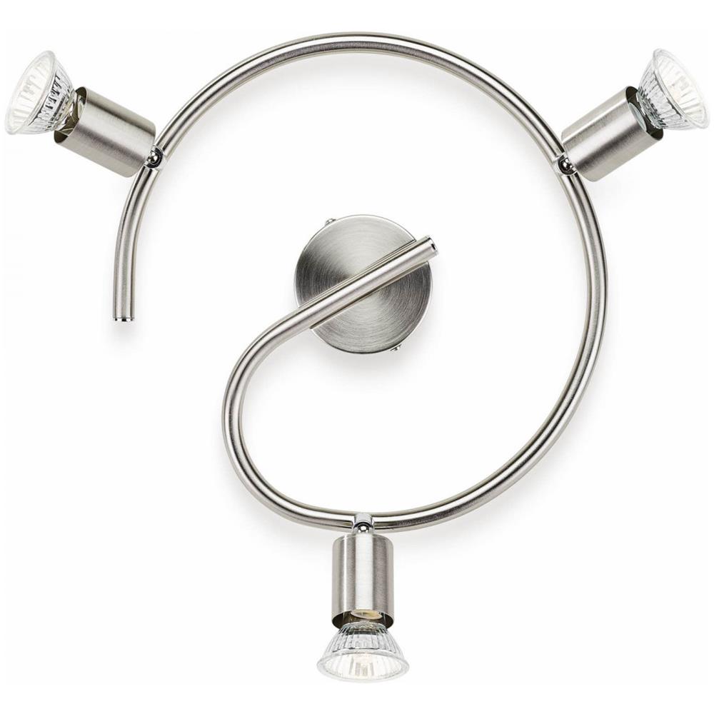 Lampada Da Soffitto Con Tre Faretti Limbali 130x320x320 Mm Vetro - Foto 2
