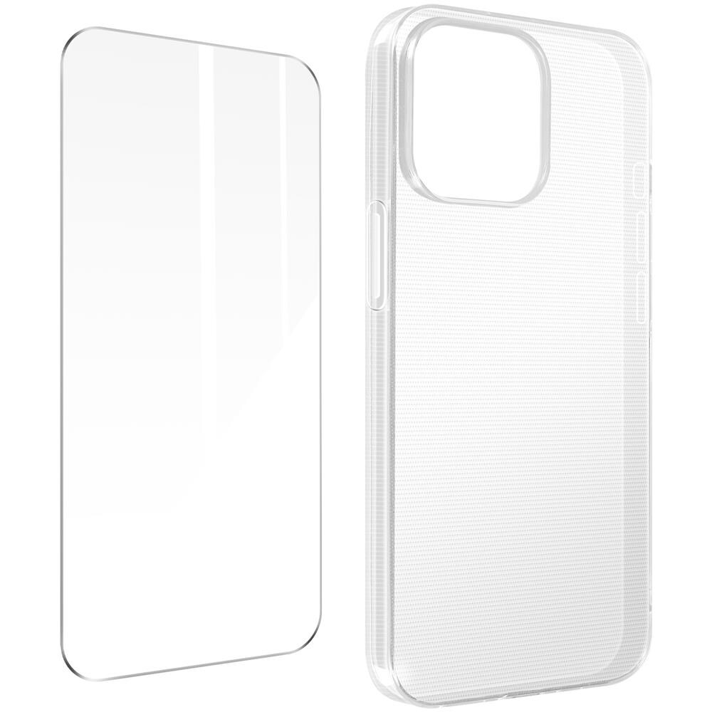 Cover Silicone Iphone 14 Pro Max + Vetro Temperato Trasparente - Foto 1