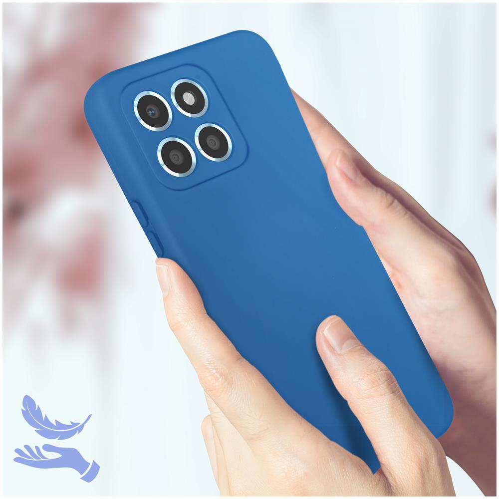 Cover Per Honor 70 Lite, Honor X8 5g E X6 Semi-rigido Soft-touch Azzurra - Foto 2