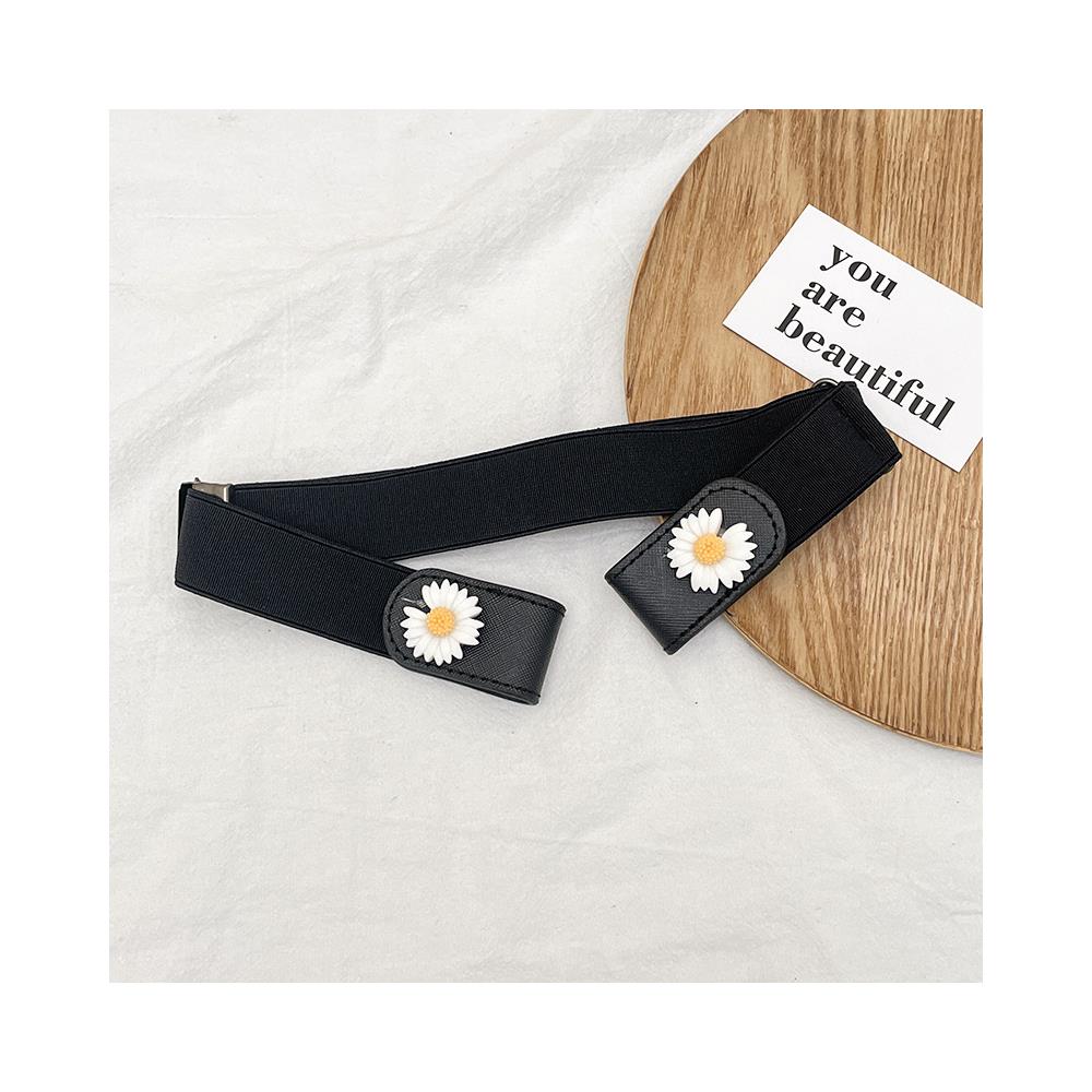 Cintura Elastica Senza Fibbia Daisy Cintura Elastica Cintura Elastica Invisibile Unisex Black M - Foto 7