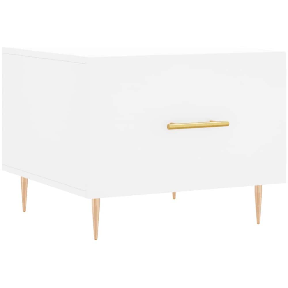 Tavolino Da Salotto Bianco 50x50x40 Cm In Legno Multistrato - Foto 2