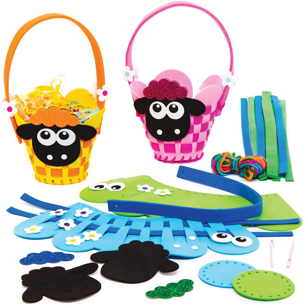 At467 Kit Cestini Per Tessitura Di Pecore Soffici, Confezione Da 4, Ideale Per Bambini, Arti E Mestieri, Giocattoli Educativi, Regali, Ricordi - Foto 1