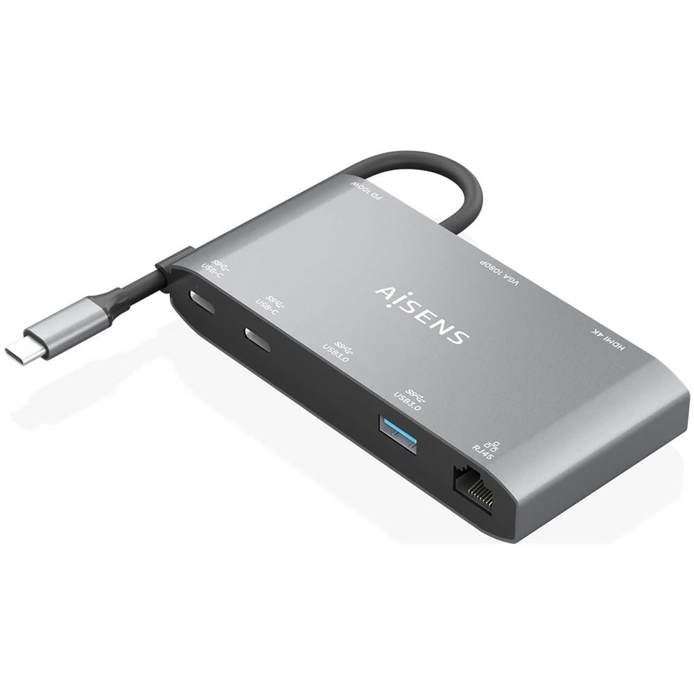 ASUC-8P010-GR replicatore di porte e docking station per laptop Cablato USB 3.2 Gen 1 (3.1 Gen 1) Type-C Grigio - Foto 2