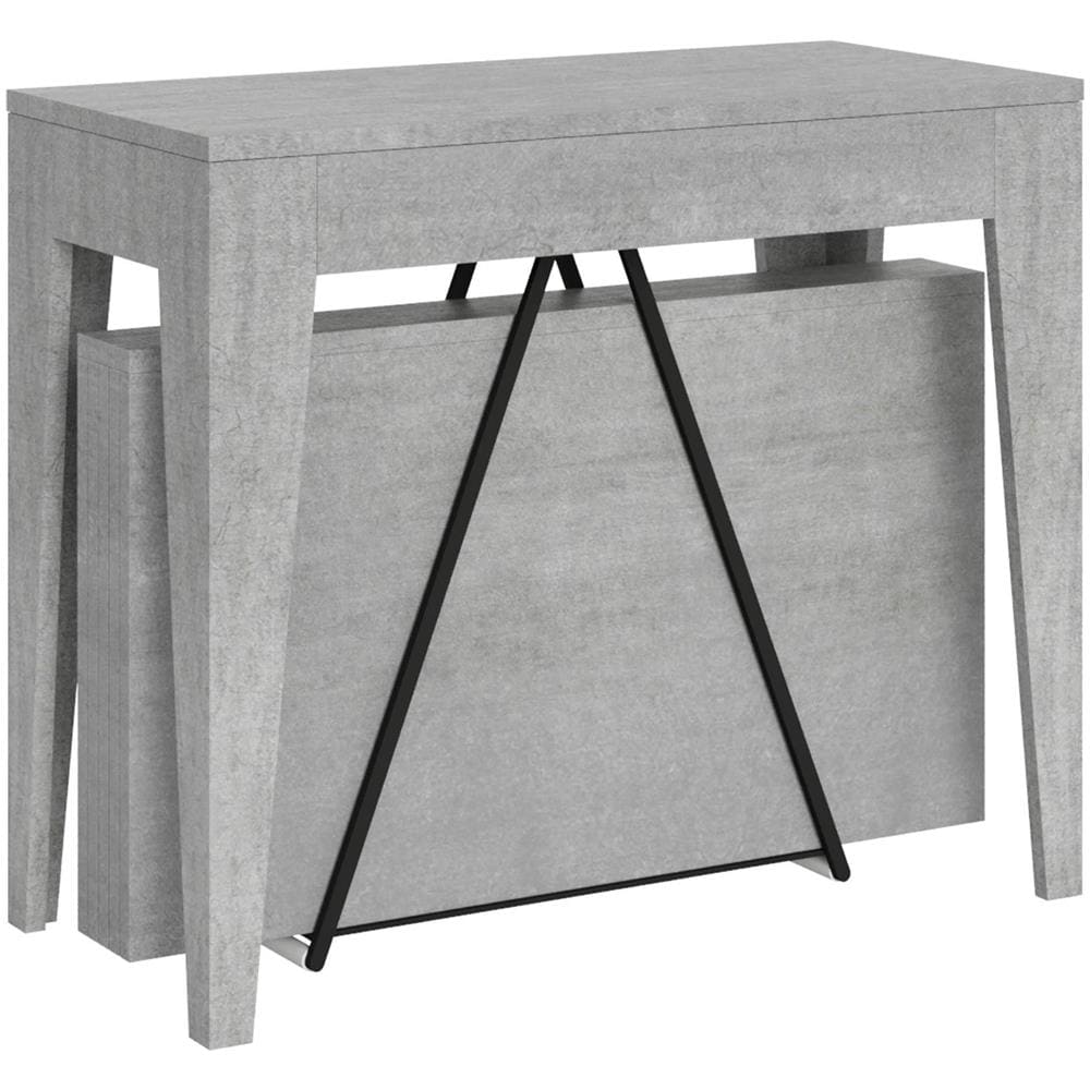Consolle allungabile 90x42/198 cm Zima Small cemento - Foto 1