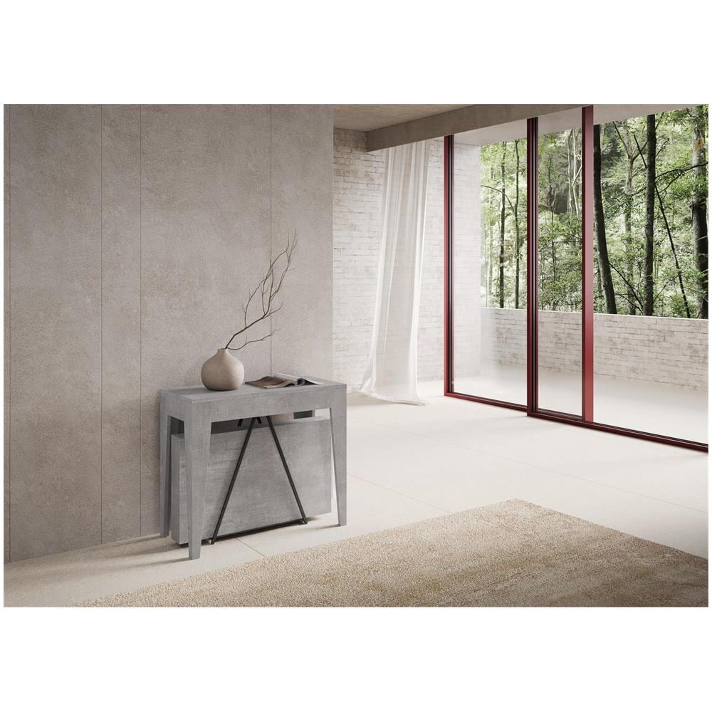 Consolle allungabile 90x42/198 cm Zima Small cemento - Foto 2