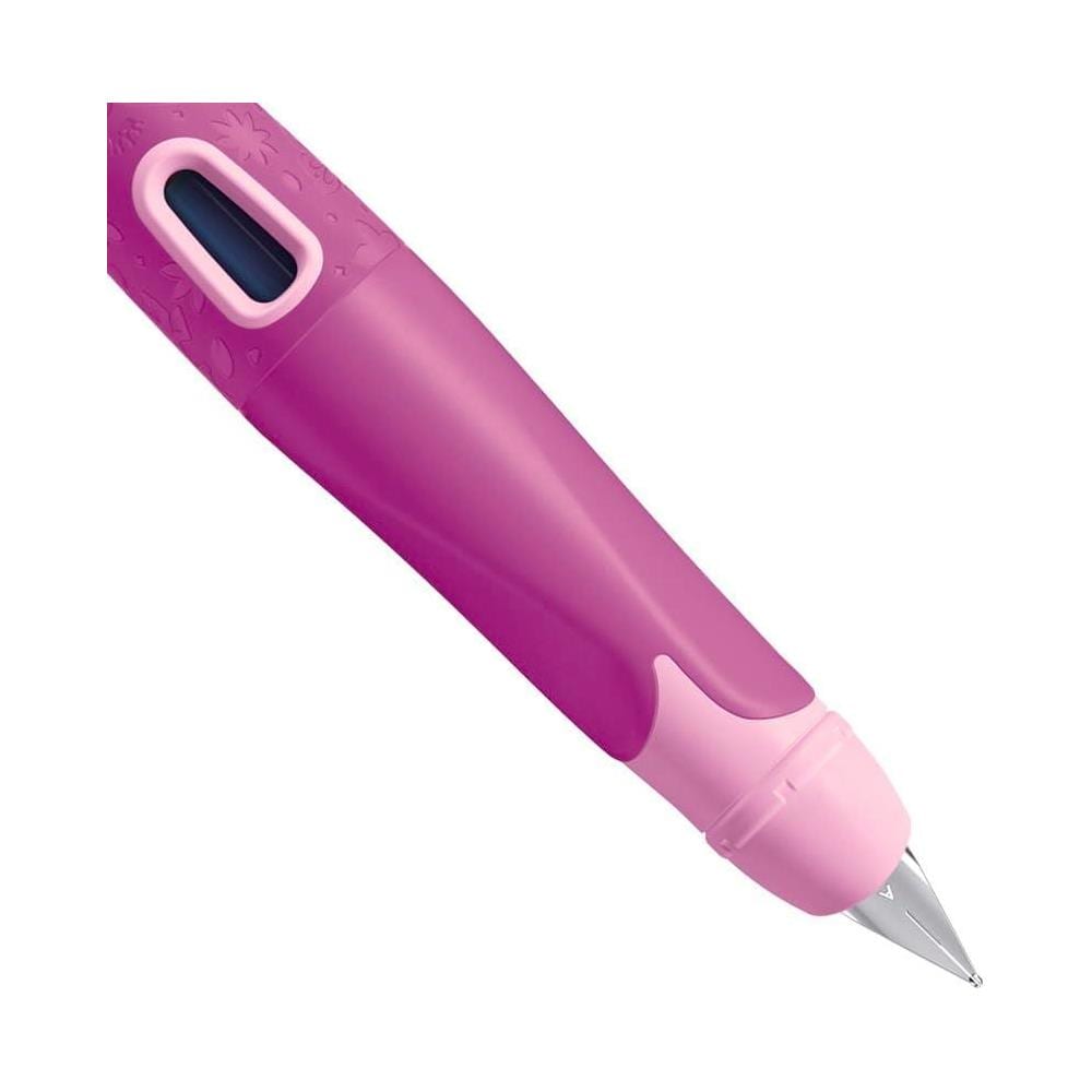 EASYbirdy - Penna Stilografica Ergonomica - 3D DreamWorld Edition - Rosa - per Mancini - Punta Principiante - Cartuccia Blu inclusa - Foto 2